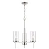 Chandeliers * | 3-Light Chrome Candelabra Chandelier With Glass Shades By Titan Lighting