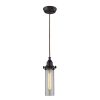 Pendant Lights * | 1-Light Oiled Rubbed Bronze Pendant With Vintage Bulb Included By Titan Lighting