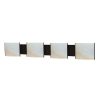 Vanity Lighting * | Pannelli 4-Light Oil Rubbed Bronze And Hand-Moulded Honey Alabaster Glass Vanity Light By Titan Lighting