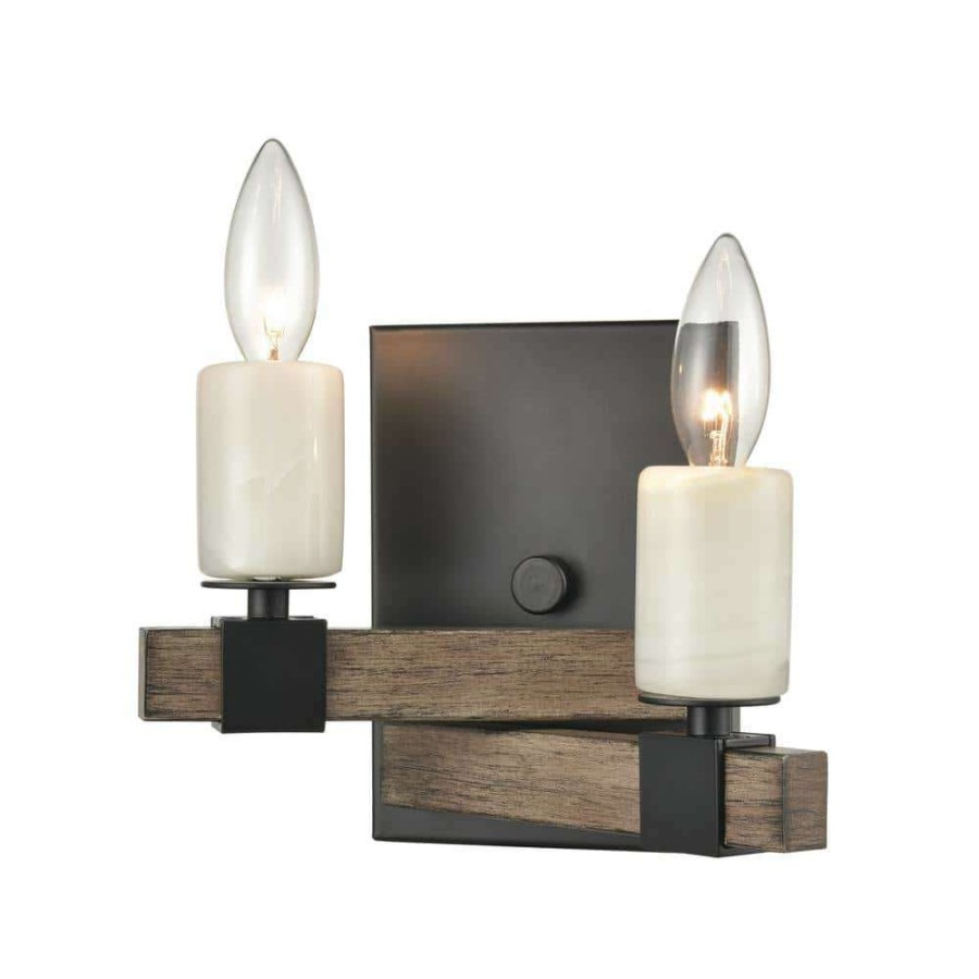 Wall Sconces * | Stone Manor 2-Light Aspen Wall Sconce By Titan Lighting