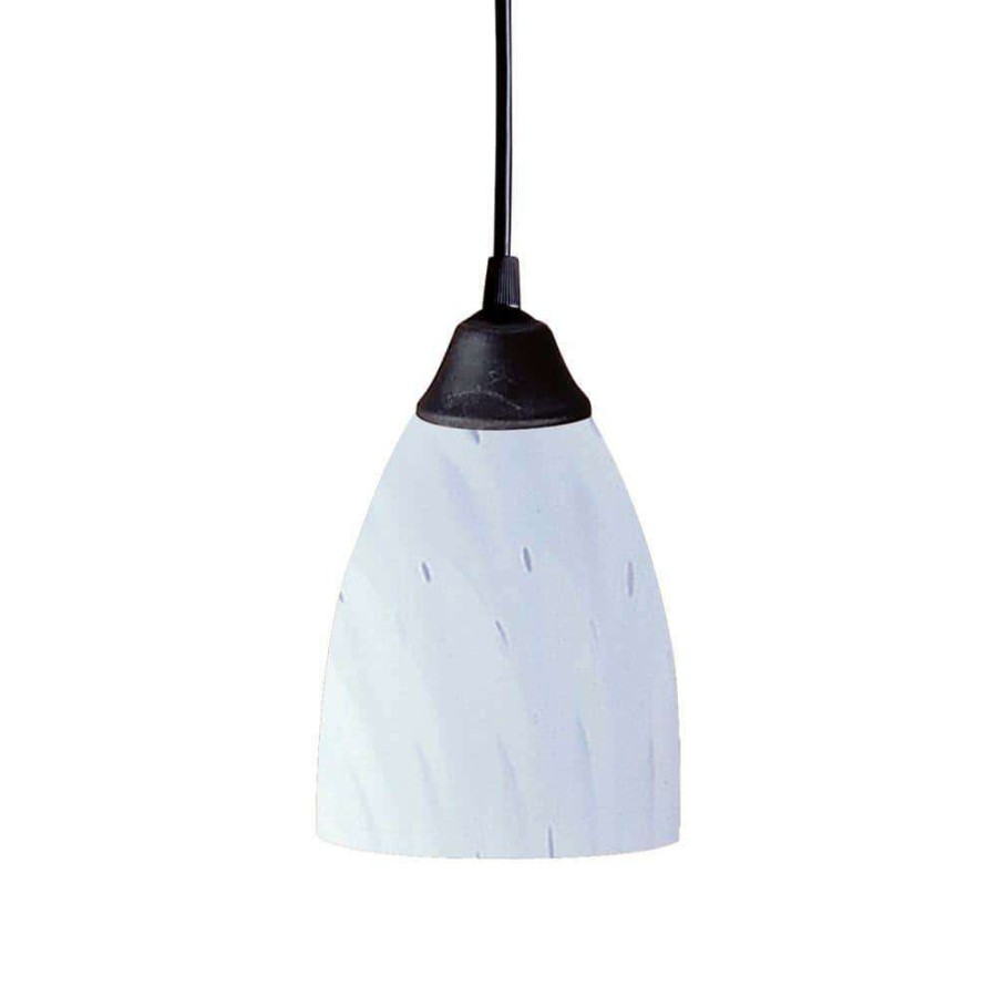 Pendant Lights * | Classico 1-Light Dark Rust Ceiling Mount Pendant By Titan Lighting