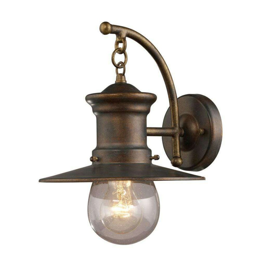 Outdoor Lighting * | Maritime Wall Mount Outdoor Hazelnut Bronze Sconce By Titan Lighting