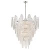 Chandeliers * | Frozen Cascade 13-Light Polished Chrome Tiered Chandelier With Glass Shades By Titan Lighting