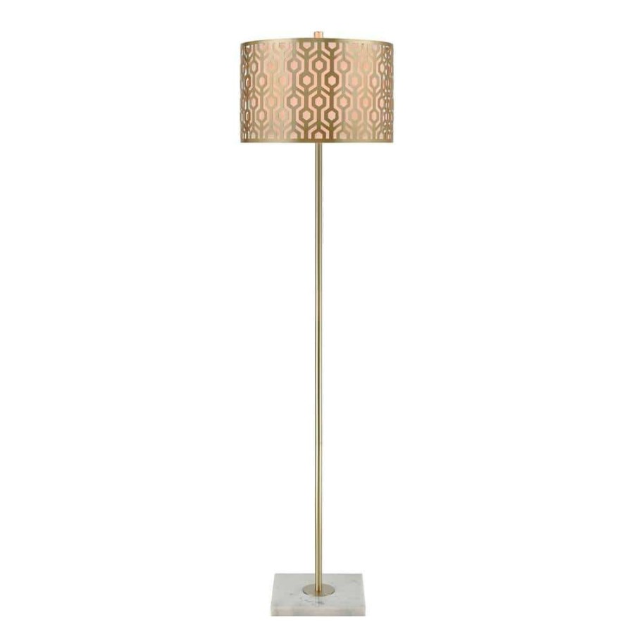 Lamps * | Meliton 61 In. Champnage Gold Floor Lamp By Titan Lighting