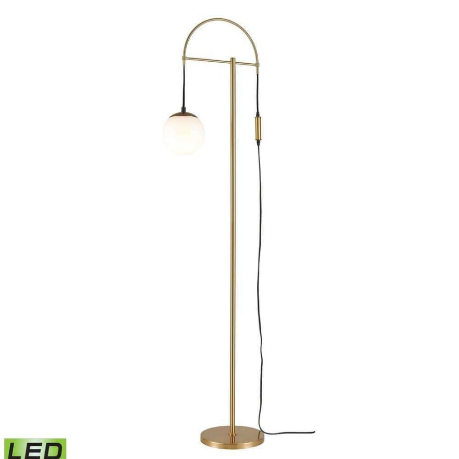 Lamps * | Malbo 71 In. Honey Brass Floor Lamp By Titan Lighting