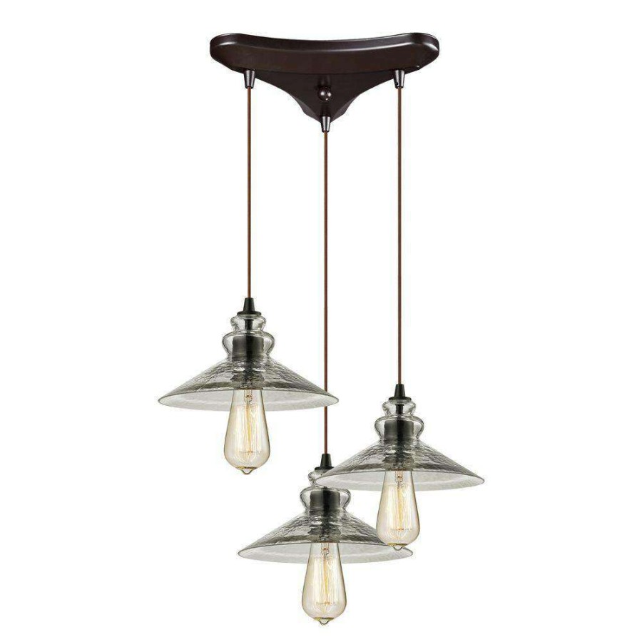 Pendant Lights * | Hamrade Collection 3-Light Oil-Rubbed Bronze Mini Pendant By Titan Lighting