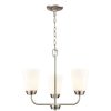 Chandeliers * | 3-Light Brushed Nickel Candelabra Chandelier With Glass Shades By Titan Lighting