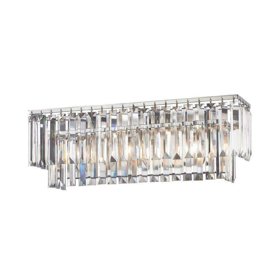 Vanity Lighting * | Palacial 3-Light Polished Chrome Led Vanity Light By Titan Lighting