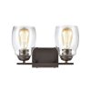 Vanity Lighting * | 14 In. 2 Light Oil Rubbed Bronze Vanity Light By Titan Lighting