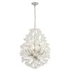 Chandeliers * | Celene 12-Light Aged Silver Chandelier With Glass Shades By Titan Lighting