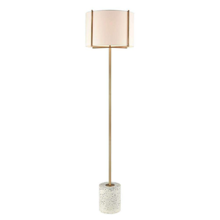 Lamps * | Trussed 63 In. White Terazzo Floor Lamp By Titan Lighting