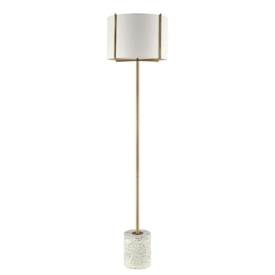 Lamps * | Trussed 63 In. White Terazzo Floor Lamp By Titan Lighting