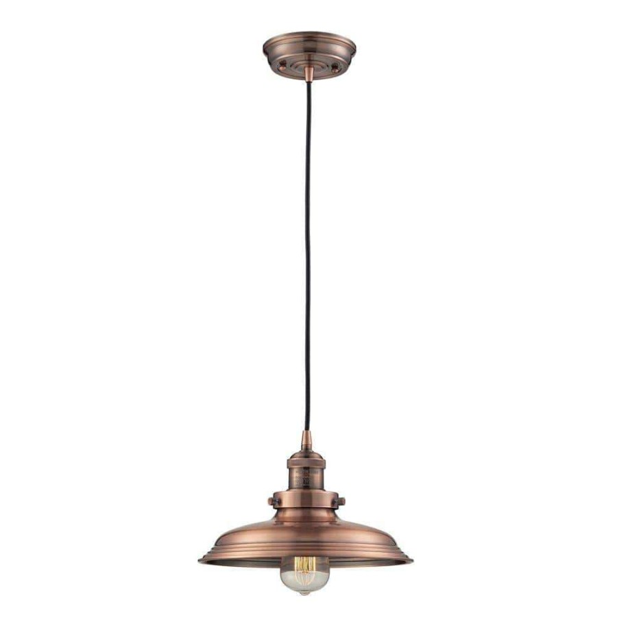 Pendant Lights * | Port Lincoln Collection 1-Light Antique Copper Pendant By Titan Lighting