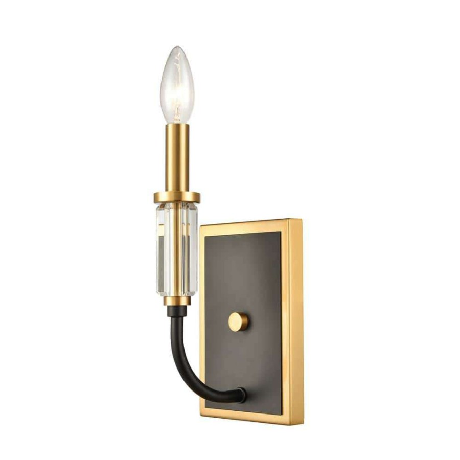 Wall Sconces * | Glendon 1-Light Matte Black Wall Sconce By Titan Lighting