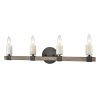 Vanity Lighting * | Stone Manor 30 In. 4-Light Matte Black Vanity Light By Titan Lighting