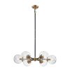 Chandeliers * | Boudreaux 6-Light Matte Black And Antique Gold Chandelier By Titan Lighting