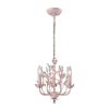 Chandeliers * | Circeo 3-Light Light Pink Chandelier By Titan Lighting