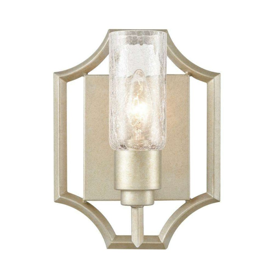 Vanity Lighting * | Cheswick 8 In. 1-Light Aged Silver Vanity Light By Titan Lighting