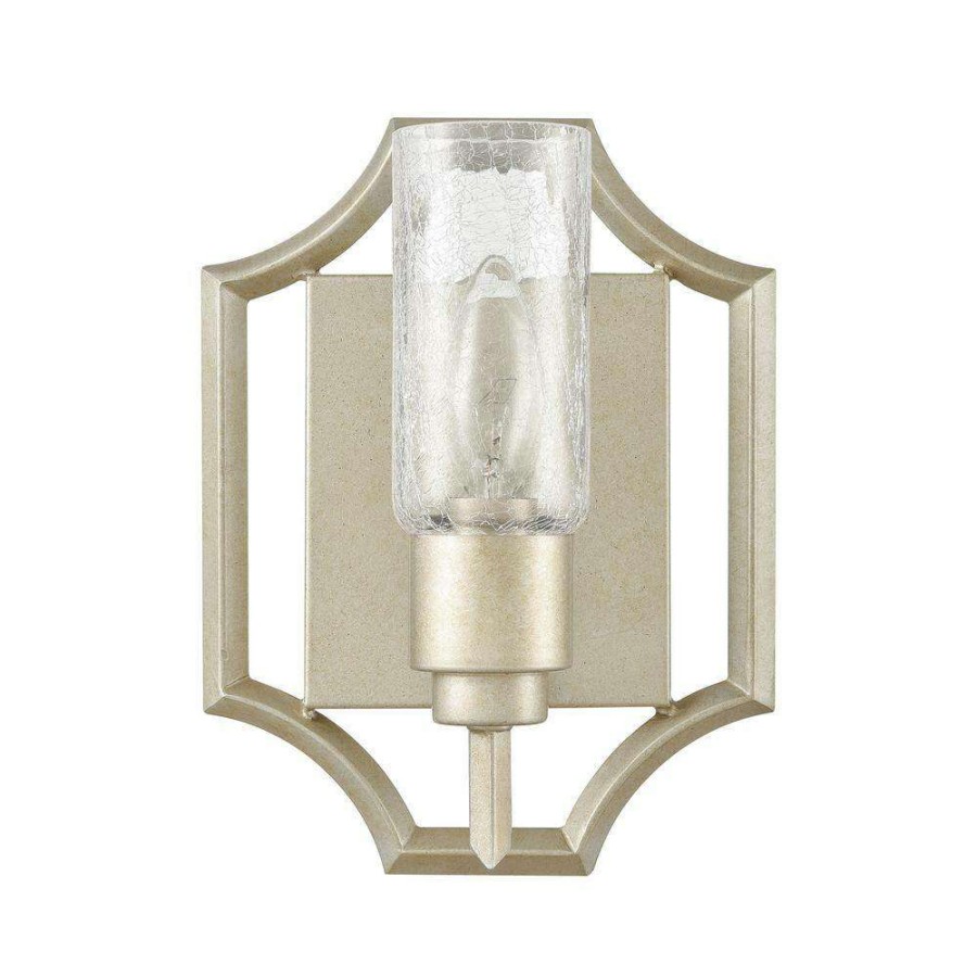 Vanity Lighting * | Cheswick 8 In. 1-Light Aged Silver Vanity Light By Titan Lighting