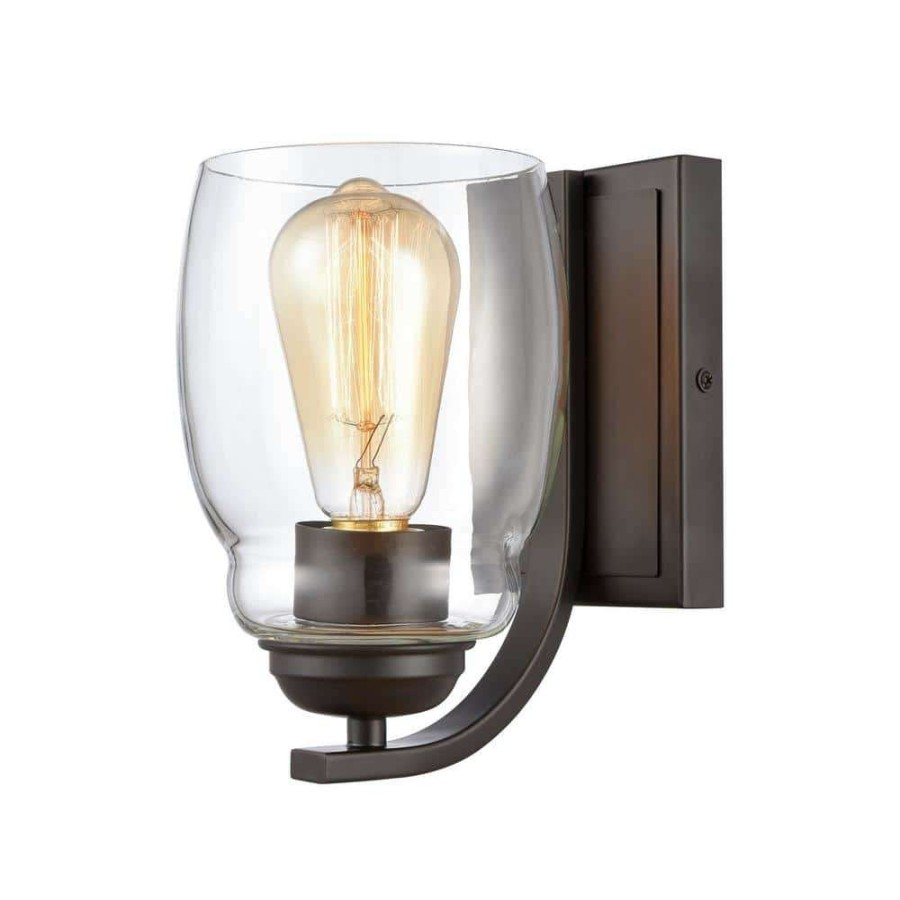 Wall Sconces * | 1 Light Oil Rubbed Bronze Wall Sconce By Titan Lighting