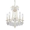 Chandeliers * | 5-Light Antique Cream And Clear Mini Chandelier By Titan Lighting