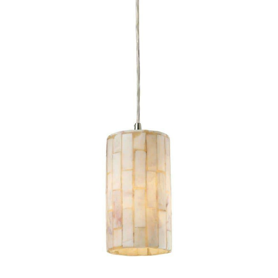 Pendant Lights * | Piedra 1-Light Satin Nickel Ceiling Pendant By Titan Lighting