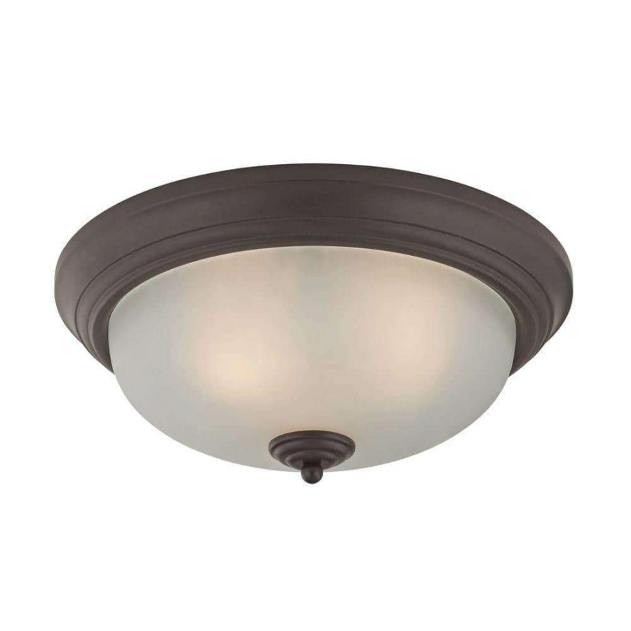 Pendant Lights * | 3-Light Oil-Rubbed Bronze Flushmount By Titan Lighting