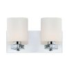 Vanity Lighting * | Embro 2-Light Chrome Vanity Light With Oval White Opal Glass By Titan Lighting