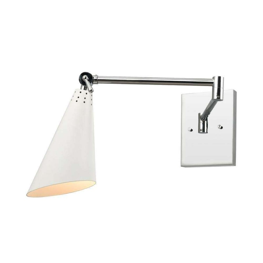 Wall Sconces * | Calder 1-Light Polished Chrome Wall Sconce By Titan Lighting