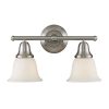 Vanity Lighting * | Berwick 2-Light Brushed Nickel Wall Mount Bath Bar Light By Titan Lighting