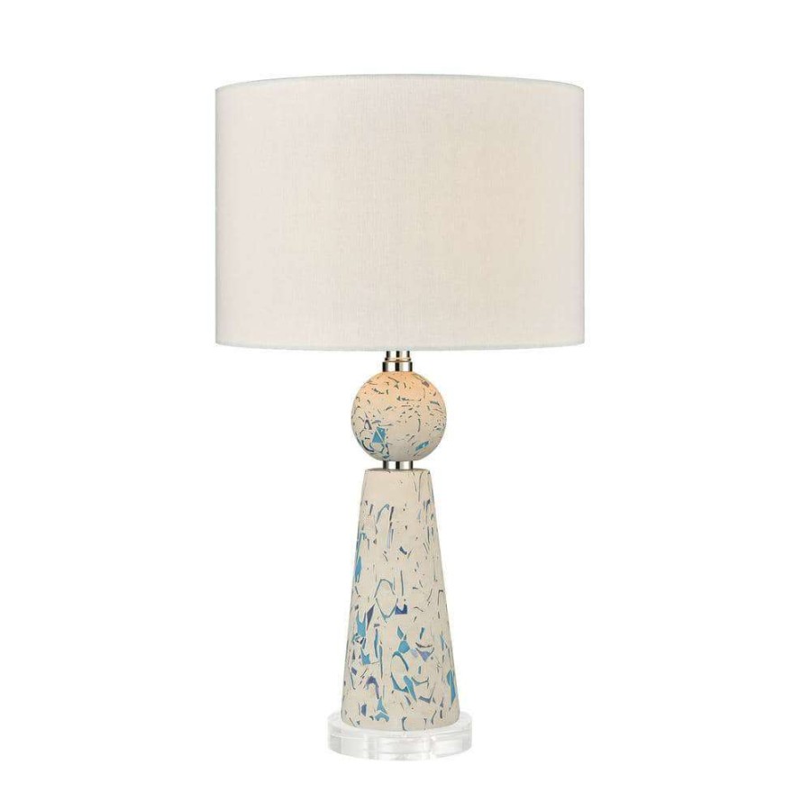 Lamps * | Libertine Table Lamp In White And Blue By Titan Lighting