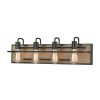 Vanity Lighting * | Copley 4-Light Vanity Light In Matte Black And Aspen By Titan Lighting