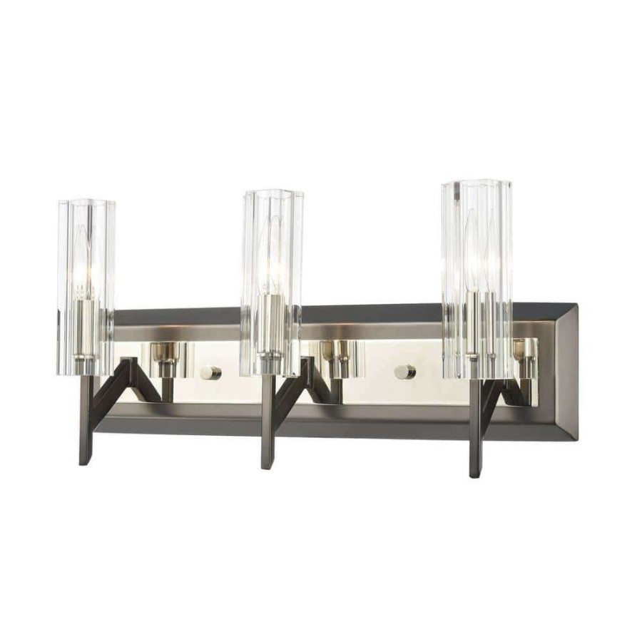 Vanity Lighting * | Aspire 20 In. 3-Light Black Nickel Vanity Light By Titan Lighting