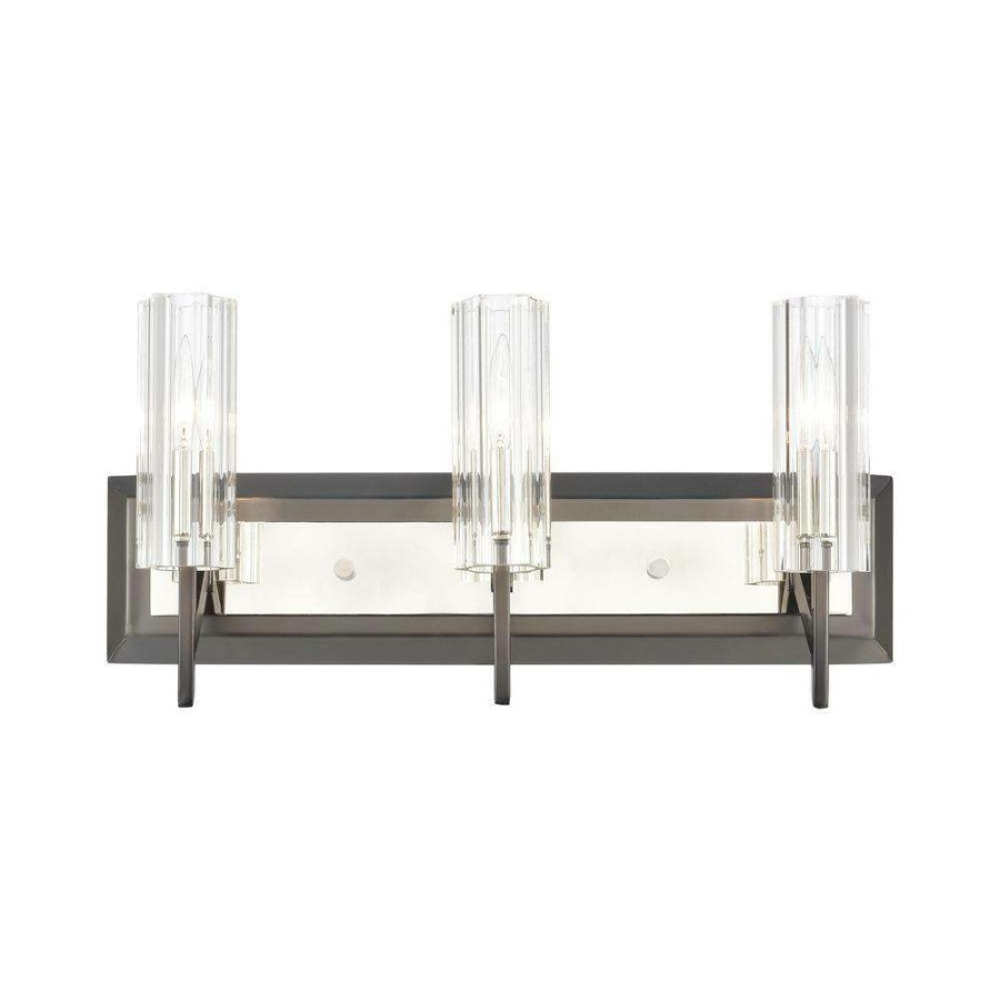 Vanity Lighting * | Aspire 20 In. 3-Light Black Nickel Vanity Light By Titan Lighting