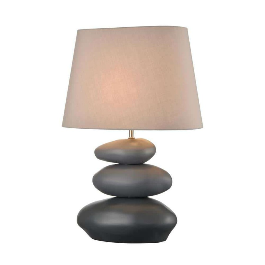 Lamps * | Arryn Table Lamp In Grey By Titan Lighting