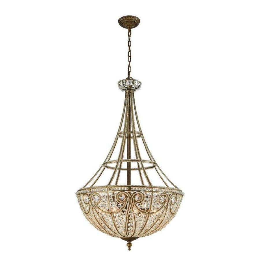 Chandeliers * | Elizabethan 8-Light Dark Bronze Pendant By Titan Lighting