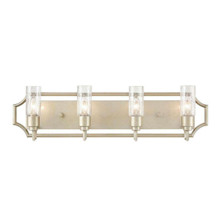 Vanity Lighting * | Cheswick 33 In. 4-Light Aged Silver Vanity Light By Titan Lighting