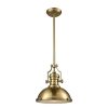 Chandeliers * | Chadwick 1-Light Satin Brass With Frosted Glass Diffuser Pendant By Titan Lighting