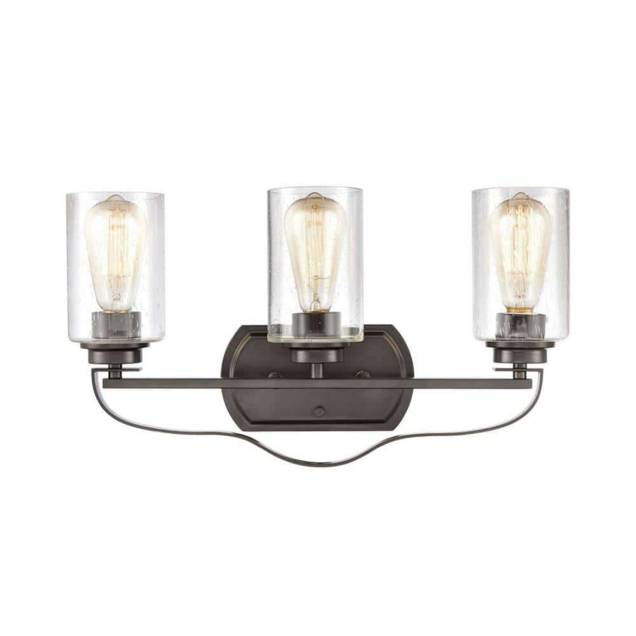 Vanity Lighting * | 20 In. 3 Light Oil Rubbed Bronze Vanity Light By Titan Lighting