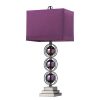 Lamps * | Alva Contemporary 27 In. Black Nickel And Purple Table Lamp By Titan Lighting