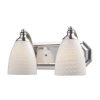 Vanity Lighting * | 2-Light Satin Nickel Wall Mount Vanity Light By Titan Lighting