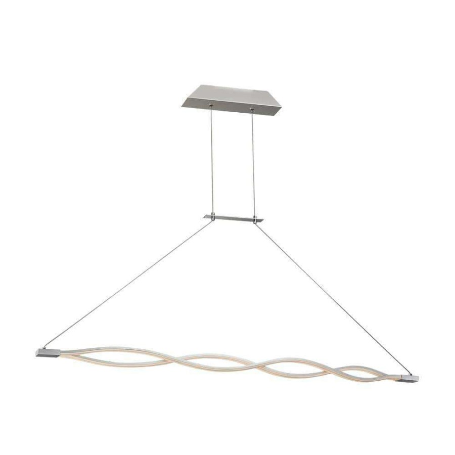 Pendant Lights * | Twist 2-Light Aluminum Led Pendant By Titan Lighting