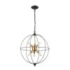 Chandeliers * | Loftin 6-Light Oil Rubbed Bronze With Satin Brass Accents Chandelier By Titan Lighting