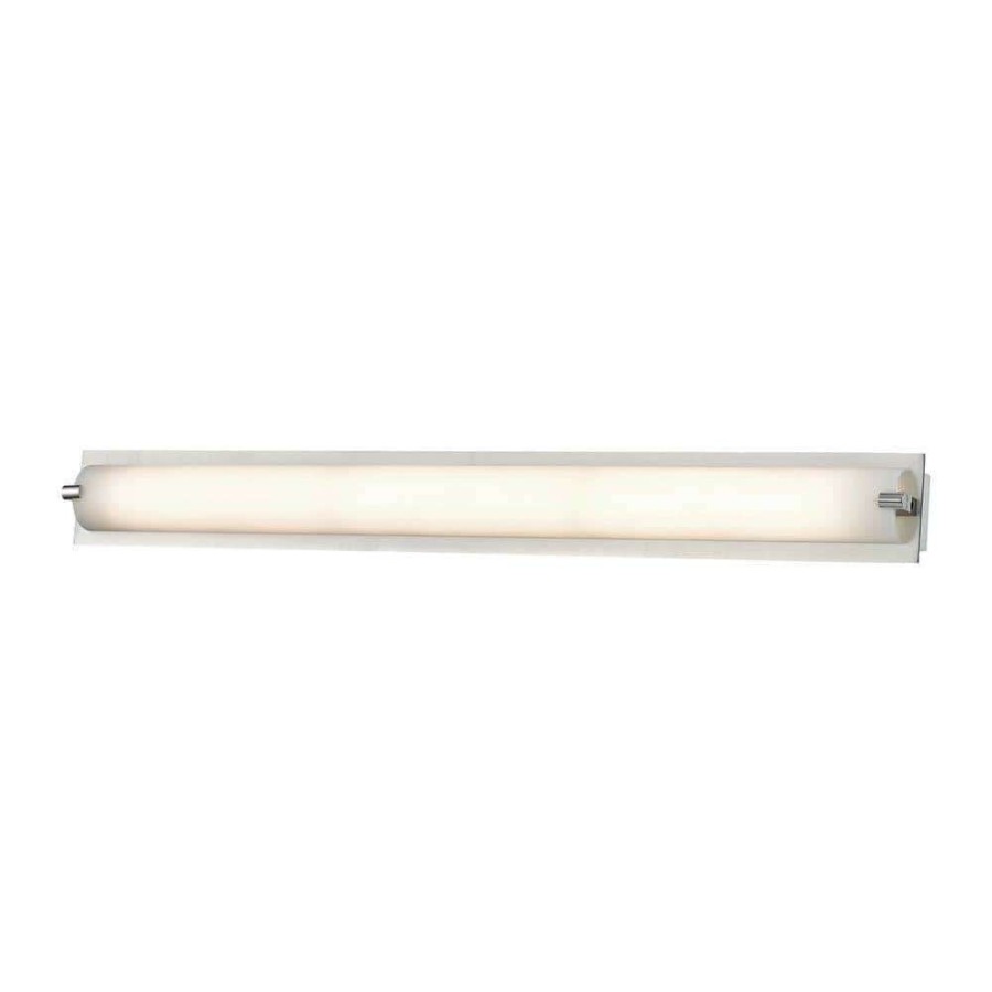 Vanity Lighting * | Piper 1-Light Chrome Medium Vanity Light With Frosted Glass By Titan Lighting