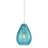 Pendant Lights * | Lagoon 1-Light Satin Nickel With Aqua Water Glass Pendant By Titan Lighting