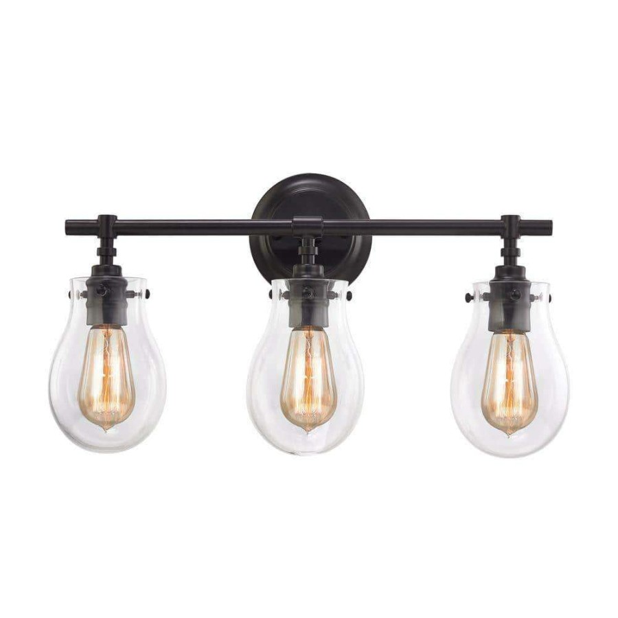 Vanity Lighting * | Jaelyn 3-Light Oil Rubbed Bronze Vanity Light By Titan Lighting