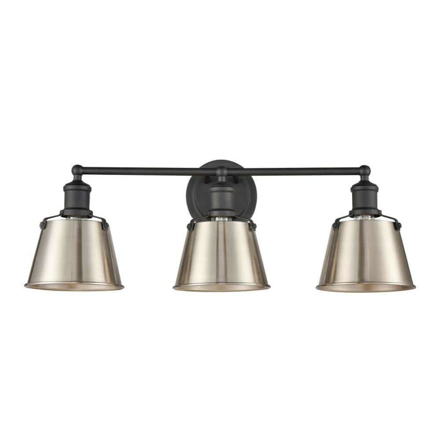 Vanity Lighting * | Holgate 24 In. 3-Light Charcoal Vanity Light By Titan Lighting