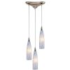 Pendant Lights * | Lungo 3-Light Satin Nickel Ceiling Mount Pendant By Titan Lighting