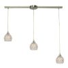 Pendant Lights * | Norgate Collection 3-Light Satin Nickel Mini Pendant By Titan Lighting