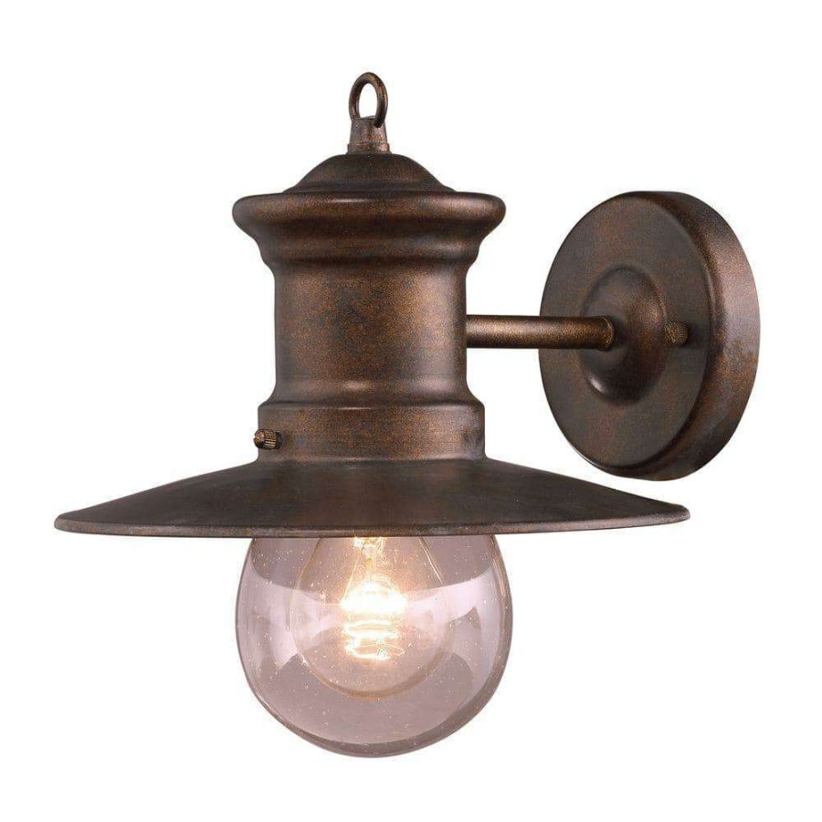 Outdoor Lighting * | Maritime 1-Light Outdoor Hazelnut Bronze Wall Sconce By Titan Lighting